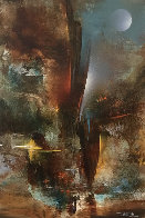 Imaginary Landscsape 1982 30x23 Original Painting by Leonardo Nierman - 0 Imaginary Landscsape 1982 30x23 Original Painting by Leonardo Nierman - 0