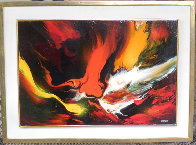 Lava 22x30 Original Painting by Leonardo Nierman - 1 Lava 22x30 Original Painting by Leonardo Nierman - 1