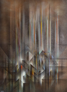 Ciudad Prismatica 51x39 Super Hige Original Painting - Leonardo Nierman Ciudad Prismatica 51x39 Super Hige Original Painting - Leonardo Nierman