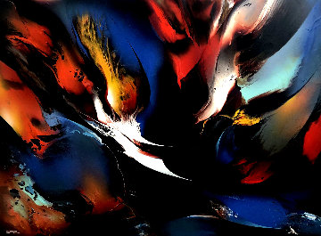 Viento De Primavera (Spring Wind) 2014 49x63 Original Painting - Leonardo Nierman Viento De Primavera (Spring Wind) 2014 49x63 Original Painting - Leonardo Nierman