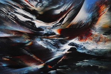 Viento Nocturno 16x24 Original Painting - Leonardo Nierman Viento Nocturno 16x24 Original Painting - Leonardo Nierman