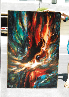 Firebird 1967 64x44 Super Huge Original Painting - Leonardo Nierman Firebird 1967 64x44 Super Huge Original Painting - Leonardo Nierman