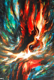 Firebird 1967 64x44 Super Huge Original Painting - Leonardo Nierman Firebird 1967 64x44 Super Huge Original Painting - Leonardo Nierman