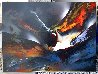 Volcanic Fury 1992 36x48 - Huge Original Painting by Leonardo Nierman - 1