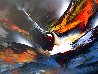 Volcanic Fury 1992 36x48 - Huge Original Painting by Leonardo Nierman - 2