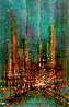Untitled Cityscape 1963 30x22 Original Painting by Leonardo Nierman - 0
