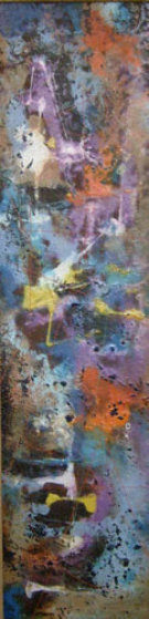 Gravity 1960 32x8 Original Painting by Leonardo Nierman Gravity 1960 32x8 Original Painting by Leonardo Nierman