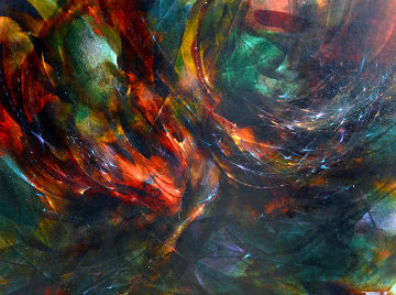Momento De Vuelo, Moment of Flight 1965 32x40 Huge Original Painting - Leonardo Nierman Momento De Vuelo, Moment of Flight 1965 32x40 Huge Original Painting - Leonardo Nierman