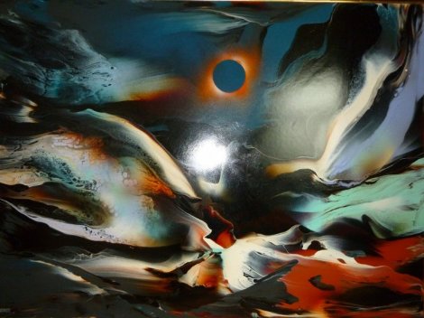 Eclipse 40x53 Original Painting - Leonardo Nierman