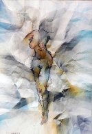 Nude Watercolor 23x18 Original Painting by Leonardo Nierman - 0 Nude Watercolor 23x18 Original Painting by Leonardo Nierman - 0