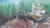 Cosmic Ship 1964 Early work Original Painting by Leonardo Nierman - 1 Cosmic Ship 1964 Early work Original Painting by Leonardo Nierman - 1