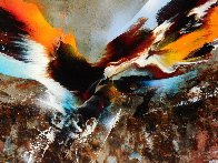 Bird of Paradise 39x31 Original Painting by Leonardo Nierman - 3 Bird of Paradise 39x31 Original Painting by Leonardo Nierman - 3
