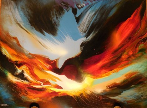 Volcanic Fury 24x32 Original Painting - Leonardo Nierman