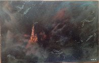 Enchanted City 54x74 Huge Original Painting by Leonardo Nierman - 1 Enchanted City 54x74 Huge Original Painting by Leonardo Nierman - 1