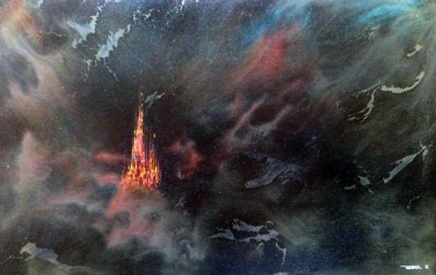 Enchanted City 54x74 Huge Original Painting by Leonardo Nierman Enchanted City 54x74 Huge Original Painting by Leonardo Nierman