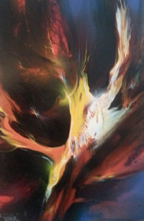 Bvuelo Al Sol 29x22 1975 Original Painting - Leonardo Nierman Bvuelo Al Sol 29x22 1975 Original Painting - Leonardo Nierman