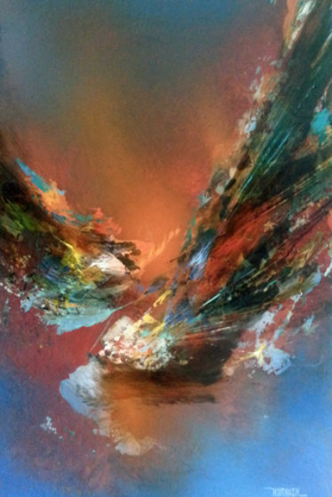 Fuego Magico 29x22 1975 by Leonardo Nierman