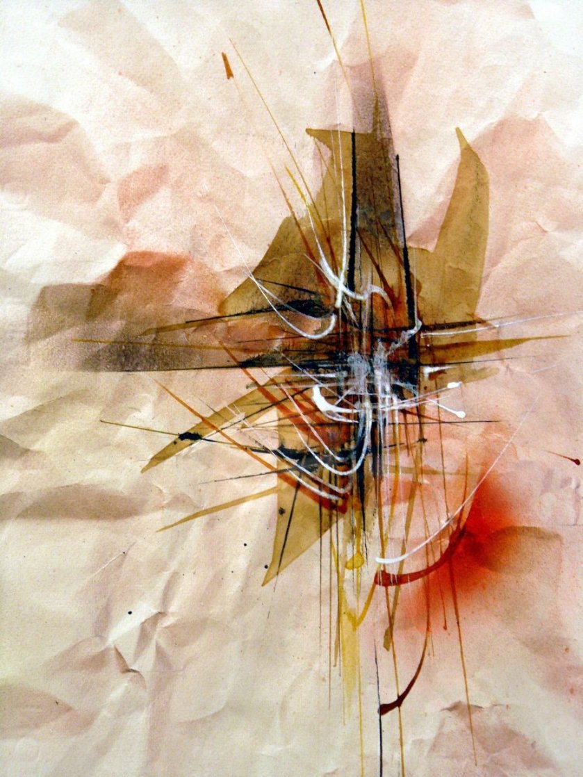 Reflections Watercolor 1980 23x16 Watercolor by Leonardo Nierman Reflections Watercolor 1980 23x16 Watercolor by Leonardo Nierman