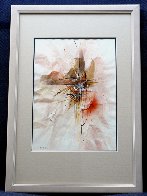 Reflections Watercolor 1980 23x16 Watercolor by Leonardo Nierman - 2 Reflections Watercolor 1980 23x16 Watercolor by Leonardo Nierman - 2