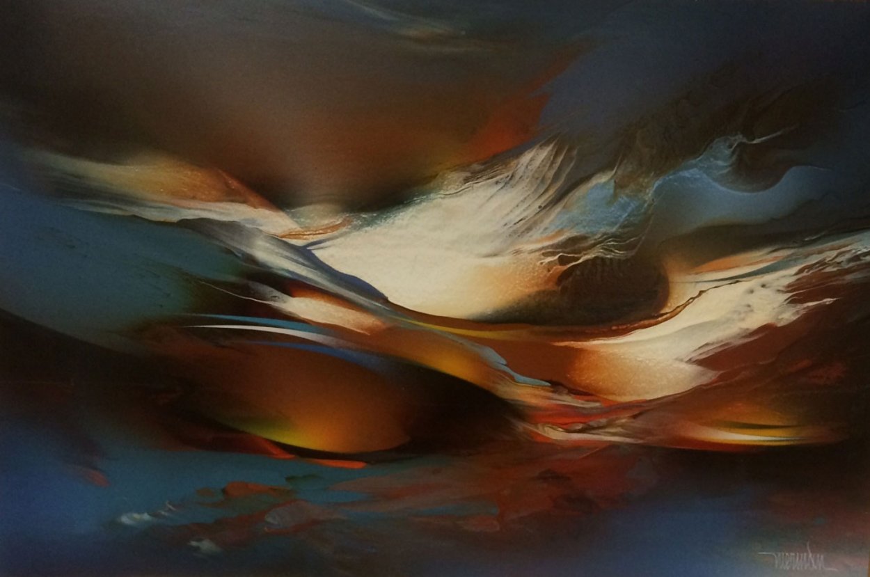 Springtime 1990 30x20 Original Painting by Leonardo Nierman Springtime 1990 30x20 Original Painting by Leonardo Nierman