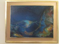 Storm At Sea 1968 39x31  Original Painting by Leonardo Nierman - 1