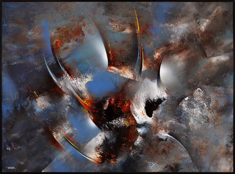 Cosmic Wind 35x48 Huge Original Painting - Leonardo Nierman