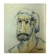 Self Portrait 12x9 Works on Paper (not prints) by Leonardo Nierman - 1 Self Portrait 12x9 Works on Paper (not prints) by Leonardo Nierman - 1