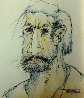 Self Portrait 12x9 Works on Paper (not prints) by Leonardo Nierman - 0 Self Portrait 12x9 Works on Paper (not prints) by Leonardo Nierman - 0