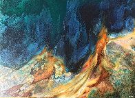 Prehistoric Landscape 36x48 Huge Original Painting by Leonardo Nierman - 0 Prehistoric Landscape 36x48 Huge Original Painting by Leonardo Nierman - 0