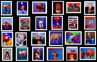 Leather Bound Folio of 30 Serigraphs, Six Signed and Framed 1996 Limited Edition Print by John Nieto - 1 Leather Bound Folio of 30 Serigraphs, Six Signed and Framed 1996 Limited Edition Print by John Nieto - 1