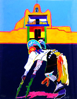 San Ildefonso Pueblo Church 1996 Limited Edition Print - John Nieto San Ildefonso Pueblo Church 1996 Limited Edition Print - John Nieto