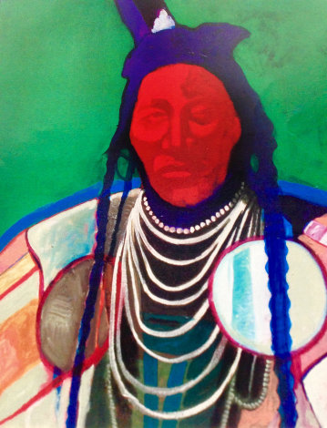 Plains Warrior Original Painting - John Nieto
