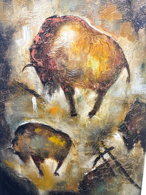 Petroglyph 1997 72x48 - Acrylic on Canvas - Huge Mural Size by Michael Nisperos