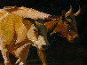 Cows 2014 39x54 - Huge Original Painting by Robert Nizamov - 4