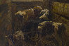 Calves 2019 41x57 - Huge Original Painting by Robert Nizamov - 0