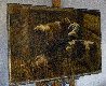 Calves 2019 41x57 - Huge Original Painting by Robert Nizamov - 1