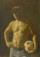 Footballer 2018 59x41 Huge Original Painting by Robert Nizamov - 0 Footballer 2018 59x41 Huge Original Painting by Robert Nizamov - 0