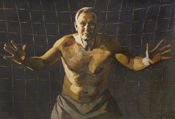 Goalkeeper 2018 41x59 Huge Original Painting - Robert Nizamov Goalkeeper 2018 41x59 Huge Original Painting - Robert Nizamov