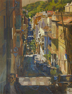 Barcelona 2019 53x41 Huge Original Painting - Robert Nizamov