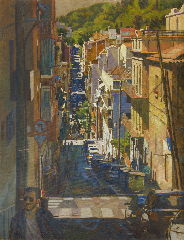 Barcelona 2019 53x41 Huge - Spain Original Painting - Robert Nizamov