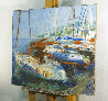 Boats 2014 39x47 Huge Original Painting by Robert Nizamov - 3