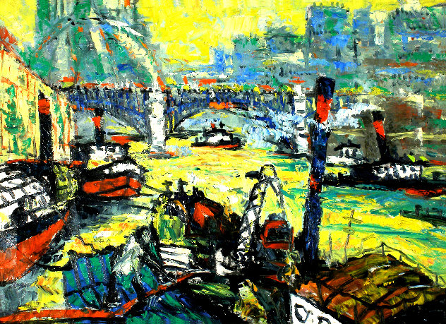 City II 1998 20x27 Original Painting by Robert Nizamov