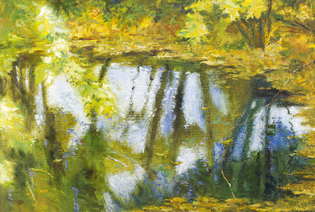 Pond 2020 40x61 - Huge Original Painting by Robert Nizamov