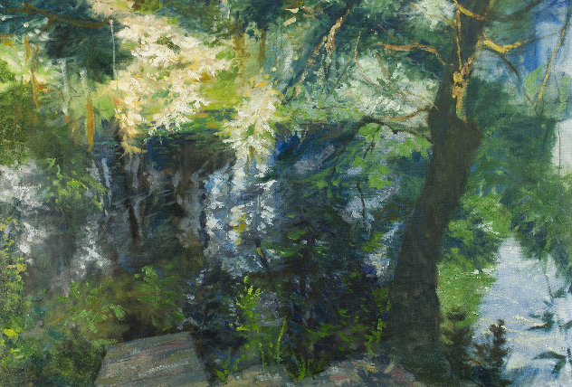 Pond  II 40x61 - Huge Original Painting by Robert Nizamov