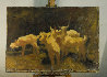 Goats 2 2015 42x61 - Huge Original Painting by Robert Nizamov - 1