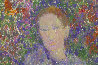 In the Garden 1995 31x25 Original Painting by Robert Nizamov - 4