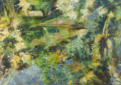 Pond 2020 43x61 Huge Original Painting - Robert Nizamov