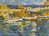 Boats 2010 38x51 Huge Original Painting by Robert Nizamov - 2