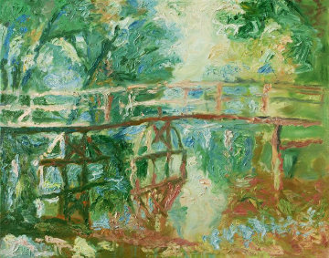 Bridge 2010 40x42 Original Painting - Robert Nizamov Bridge 2010 40x42 Original Painting - Robert Nizamov