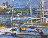 Yachts II 2010 47x51 Huge Original Painting by Robert Nizamov - 0